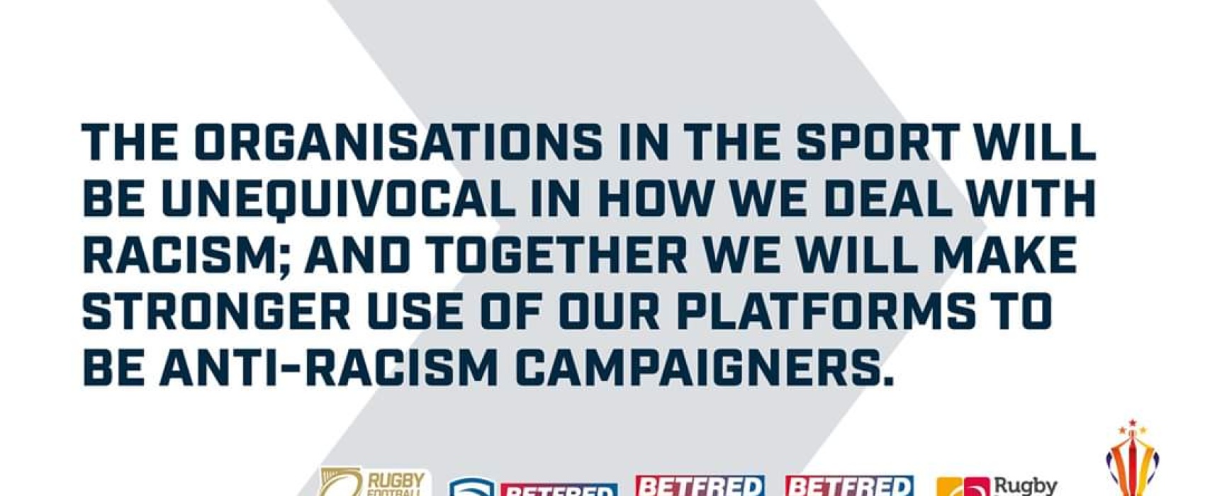 RUGBY LEAGUE STANDS IN SOLIDARITY AGAINST RACISM