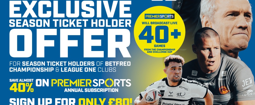 Premier Sports subscription offer for Championship and League 1 season ticket holders